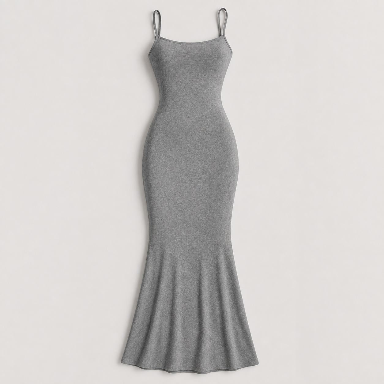 Geripptes Mermaid-Maxikleid