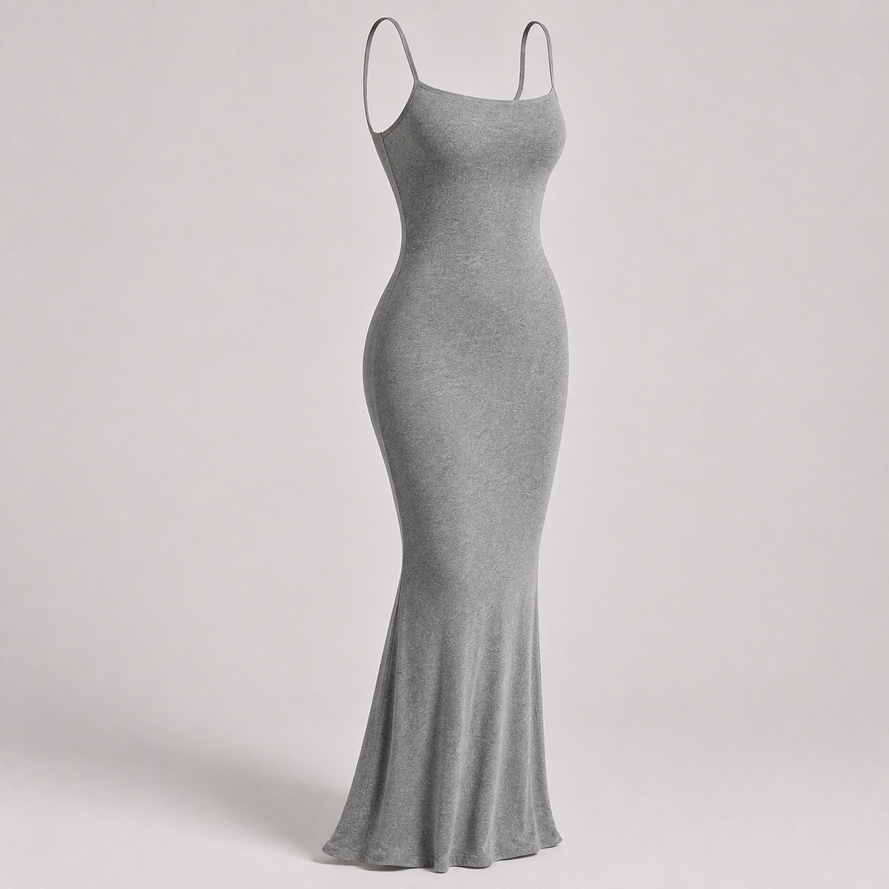 Geripptes Mermaid-Maxikleid