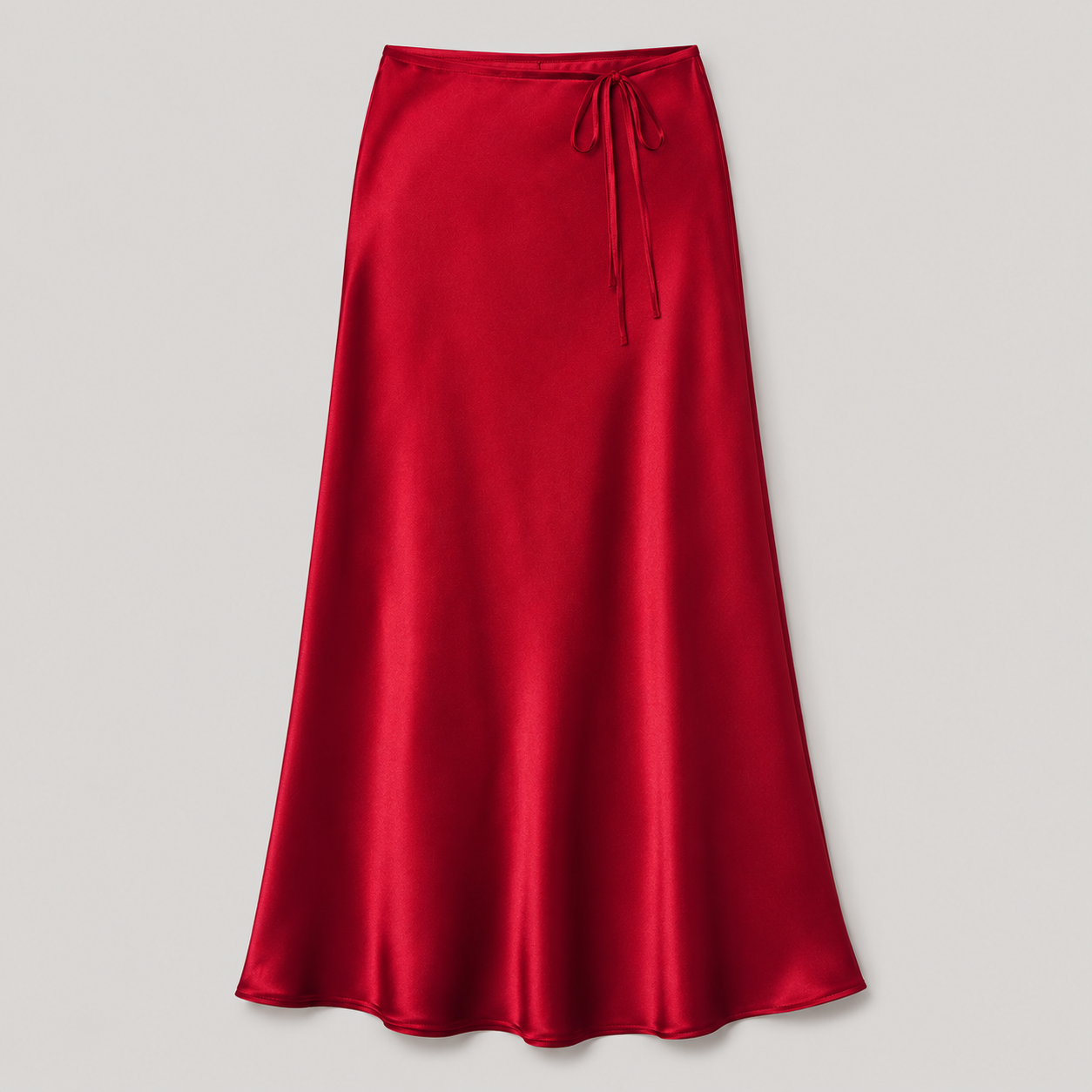Eleganter Satin-Maxirock mit Bindetail