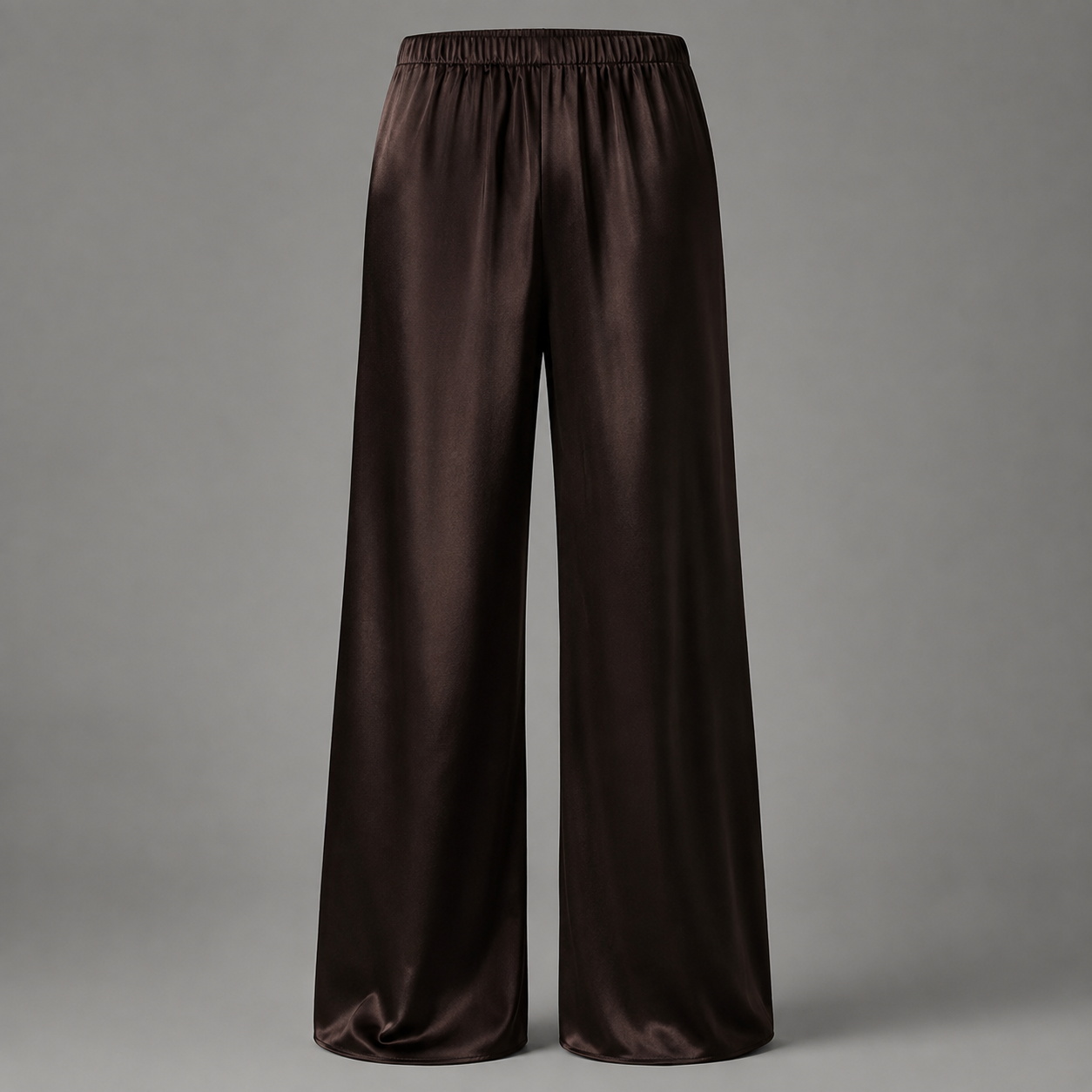 Elegante Satin-Hose mit weitem Bein