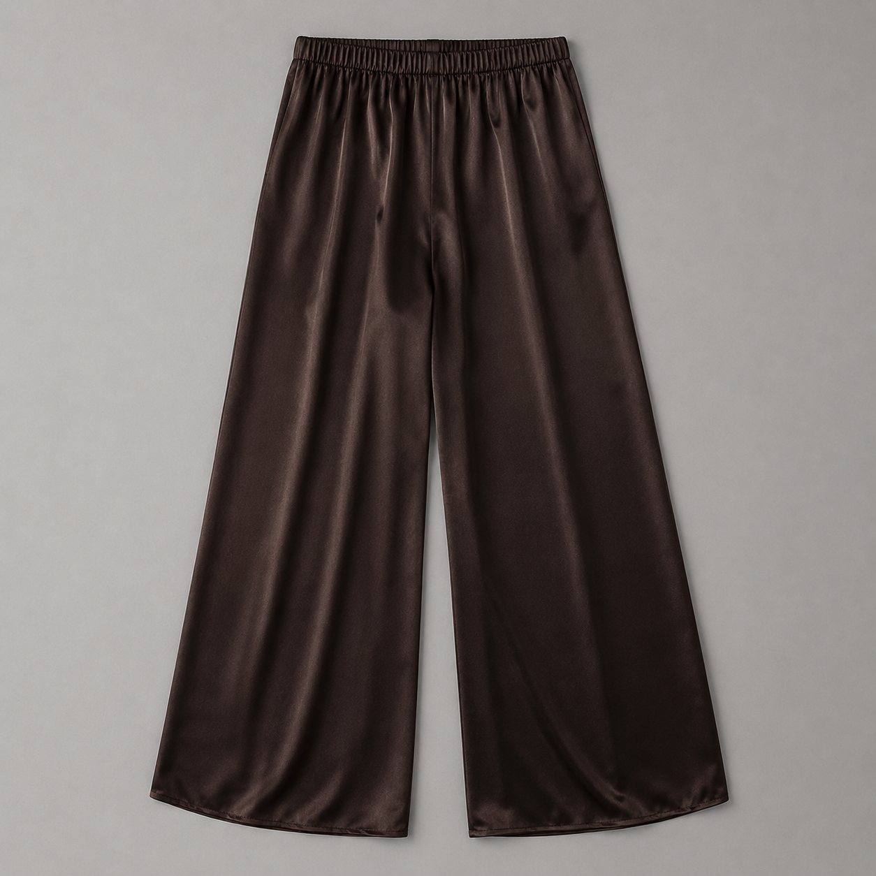 Elegante Satin-Hose mit weitem Bein