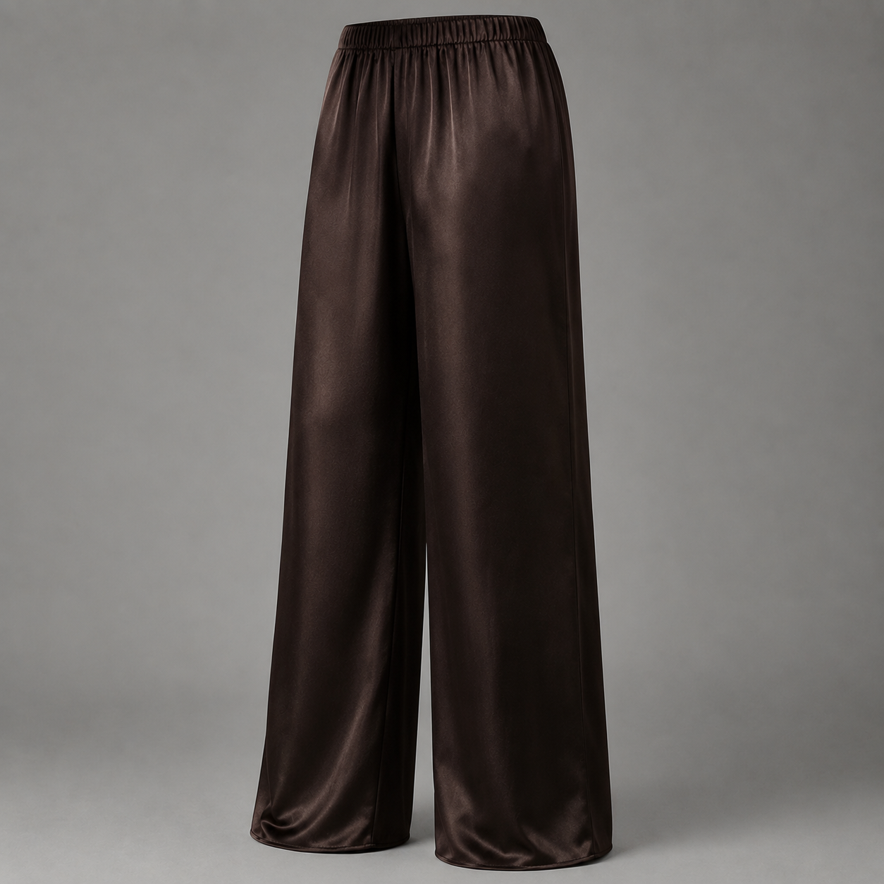Elegante Satin-Hose mit weitem Bein